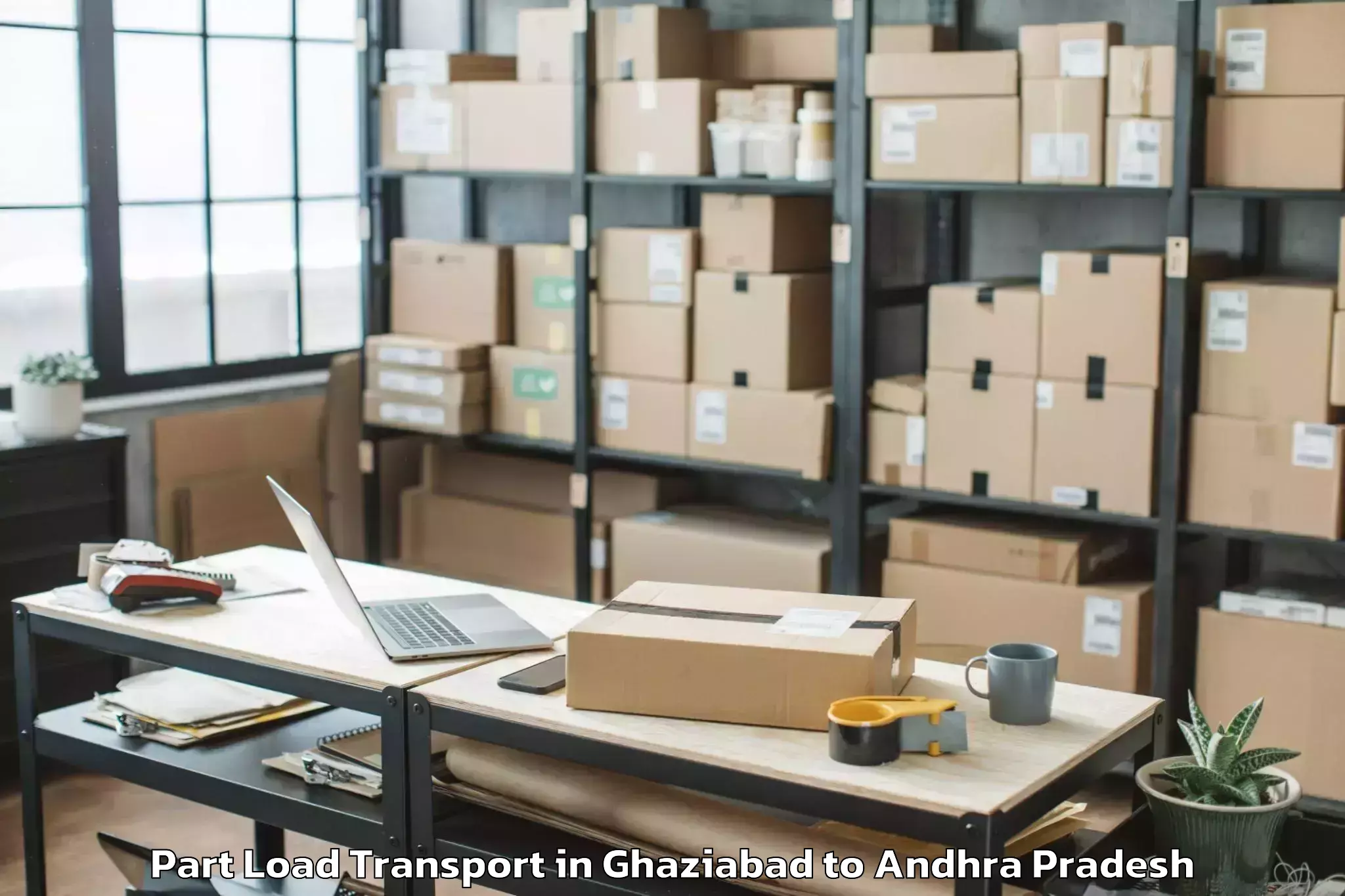 Quality Ghaziabad to Denduluru Part Load Transport